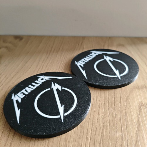 Σουβέρ Metallica καινούργια, σετ 2, 3d printed, πλαστικό PLA