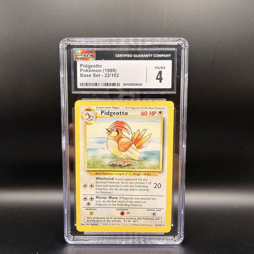 Pokemon Pidgeotto CGC 4 Base Set new