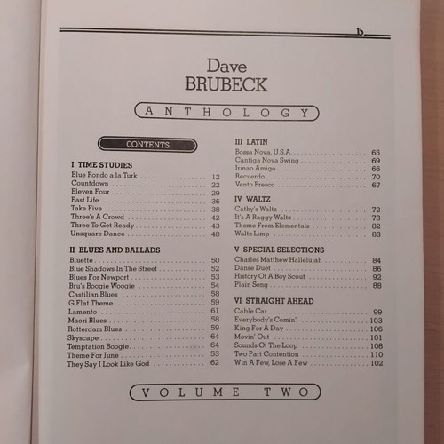 Dave Brubeck Anthology and Ragtime Piano books used