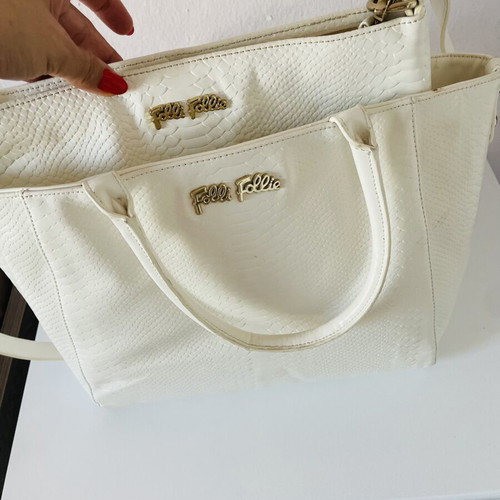 Folli Follie double bag set like new, white