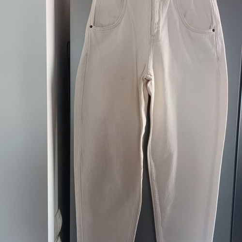 American Vintage carrot line jeans like new, white and beige, size S