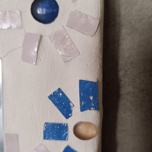 Handmade mirror with mosaic frame 50×35 cm, like new