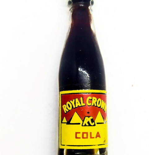 Vintage mini glass Royal Crown Cola bottle like new collectible