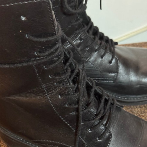 Leather ankle boots like new, size 38, black