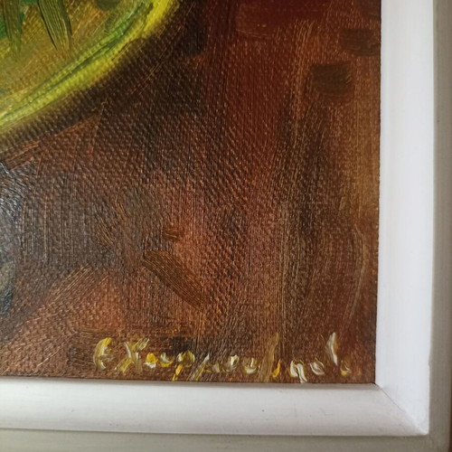 Oil painting new oil on canvas with wooden frame 46x35 cm