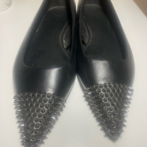 Zara ballerina shoes like new with metal studs, size 38, black
