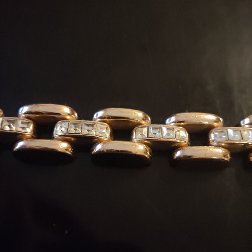 Gold-plated bracelet with zircon 20cm new