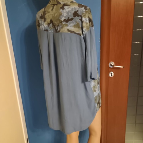 Γυναικείο πουκάμισο σαν καινούργιο, one size, μπλε, 100% βισκόζη