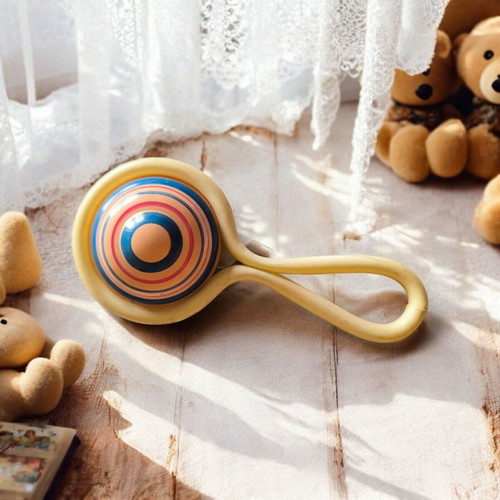 Baby rattle vintage used over 50 years old
