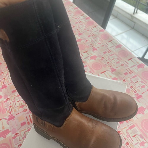 Lapin house kids boots used, leather brown and blue size 29
