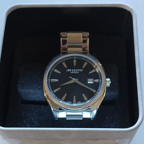 Lee Cooper LC08007.350 men's watch like new, black and silver