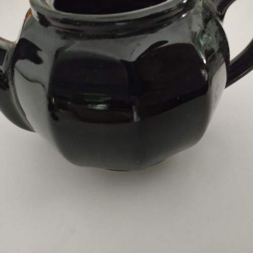Vintage black ceramic teapot like new