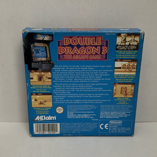 Double Dragon 3 The Arcade Game Nintendo Game Boy used PAL NOE CIB