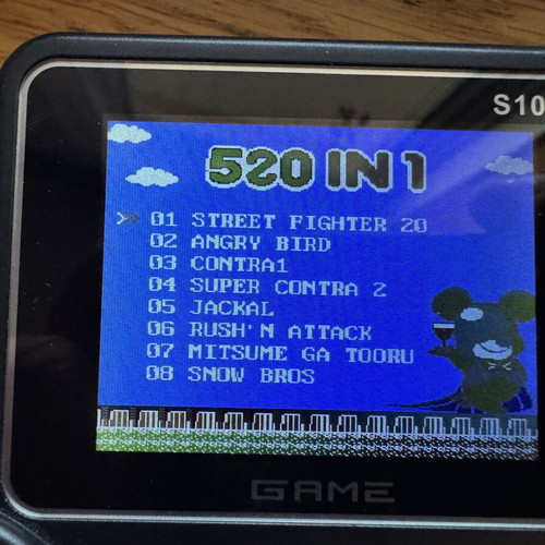 Retro handheld console S10 Gamepad with 520 built-in games like new
