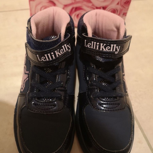 Lelli Kelly kids sneakers boots used with pink stars, size 30, blue