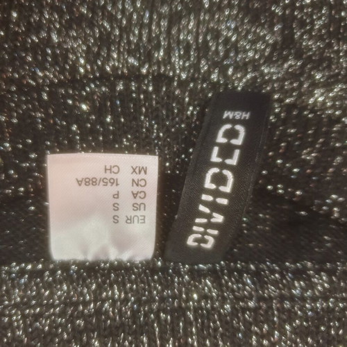 H&M Divided No.S blouse black silver