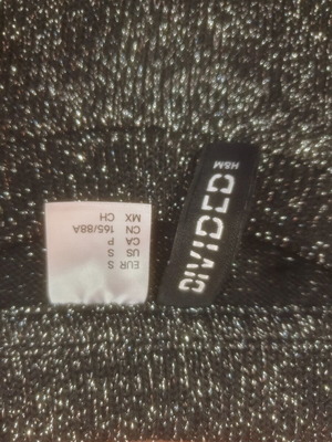 H&M Divided No.S blouse black silver
