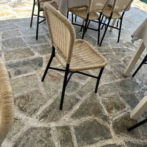 Almeco aluminum chairs with electrostatic paint used