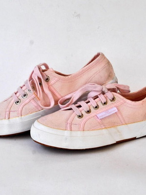 Sergio Tacchini Vintage Tie Sneakers pink canvas like new