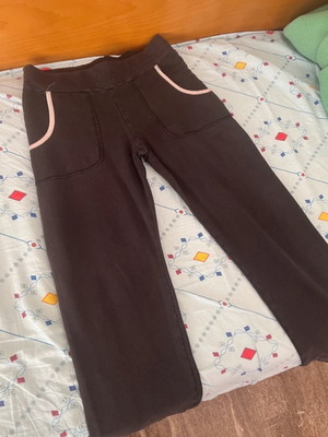 Long bell-bottom pants used, size S, black