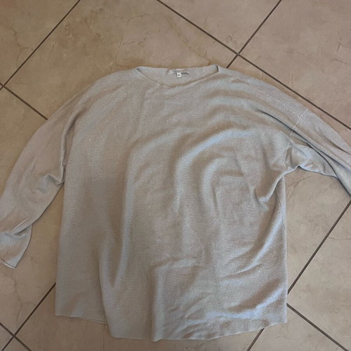 Long beige pullover with rhinestones like new, size L