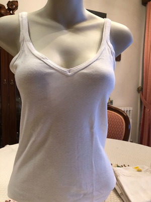 Cotton tops A-Style new, pack of 4, white, sizes S-M