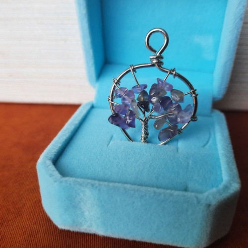 Tree of Life pendant made of natural amethyst crystal new