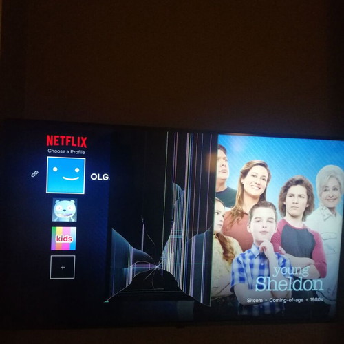 LG 43" Smart TV 4K webOS used with panel damage