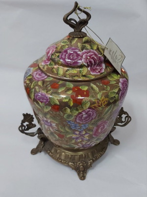 Vintage fondantière crackled porcelain new