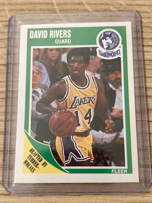 Κάρτα David Rivers Los Angeles Lakers NBA Fleer σαν καινούργιο