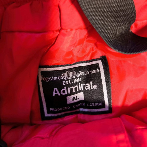 Admiral ski suit used with elastic waist and missing one buckle slot