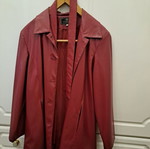 Leather women's jacket new red
