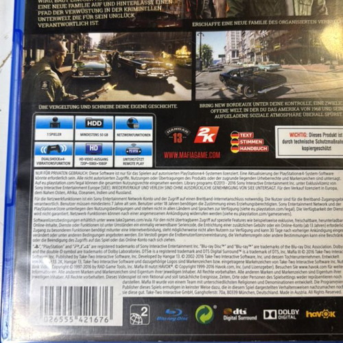 Mafia 3 PS4 used