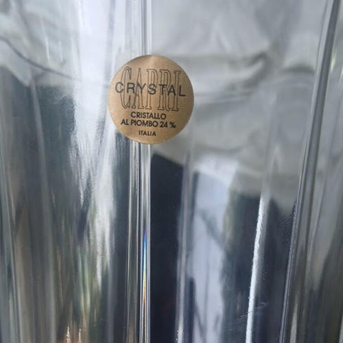Vintage Capri Crystal Vase 24% Lead Crystal New