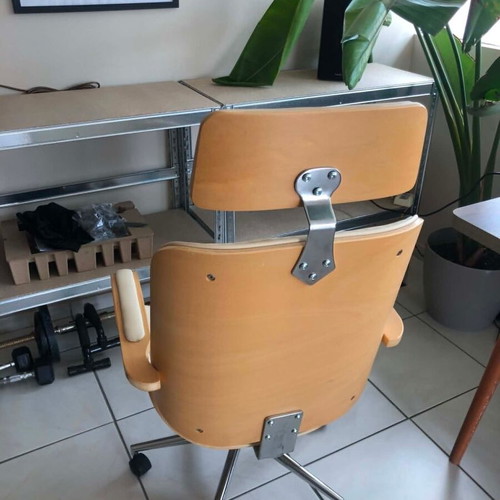 Executive office chair cream synthetic leather like new
