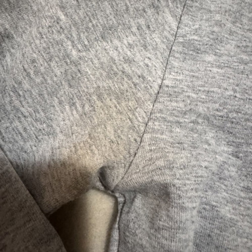 Longsleeve V-Cut Shirt used, size XS, gray with studs