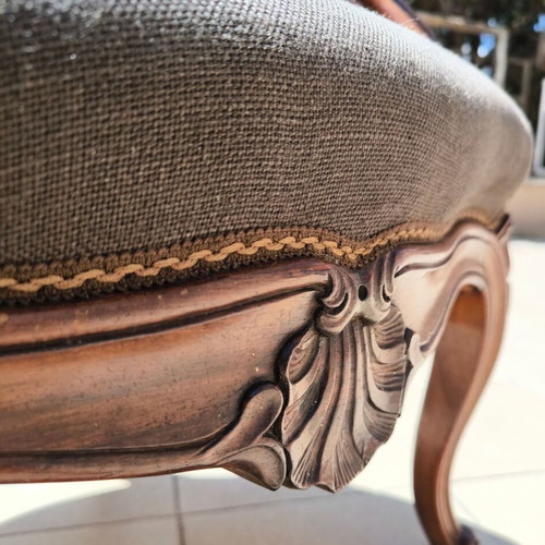 Louis Philippe Style Armchairs Set of 2 Restored Mahogany circa 1940–1960