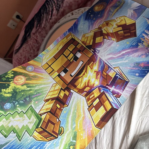 Pixel Art Gaming Mousepad with Minecraft Design