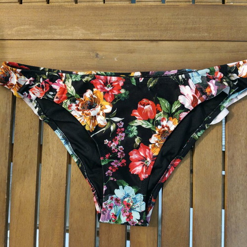Floral bikini bottom/slip