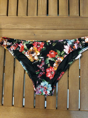 Floral bikini bottom/slip