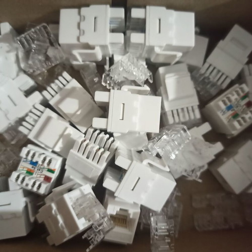 Jack RJ45 CAT6A UTP Keystone socket, pack of 25, white