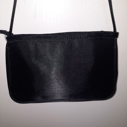 Satin shoulder bag like new, black