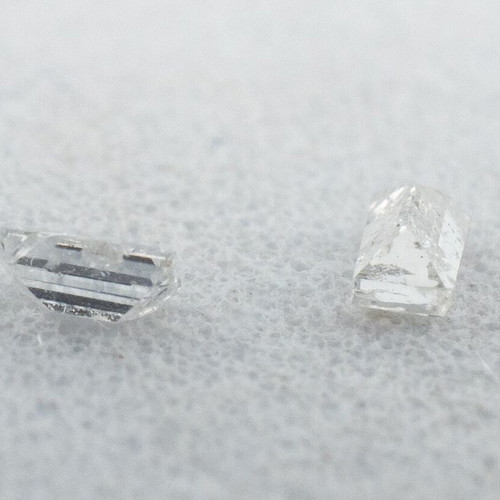 Tapered Baguette Diamonds used, matching pair 0.11 CTW
