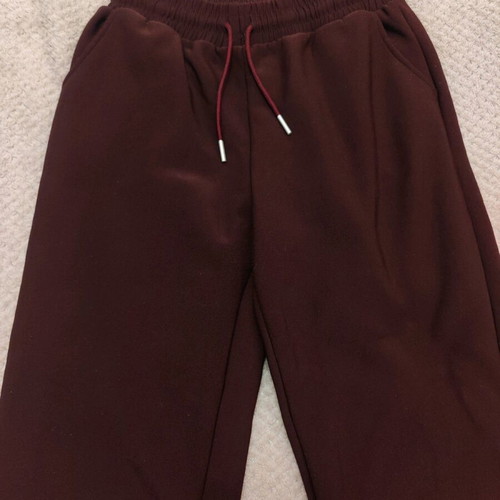 Women's burgundy tracksuit 2XL with lining and elastic waist