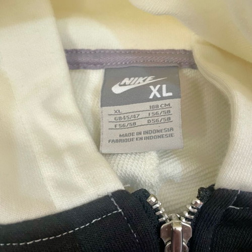 Nike Two-Tone Hoodie Black & Off-White Size XL Like New