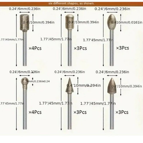 Diamond burr set 20pcs for rotary tools new