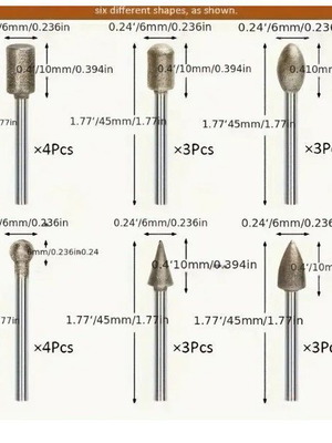 Diamond burr set 20pcs for rotary tools new