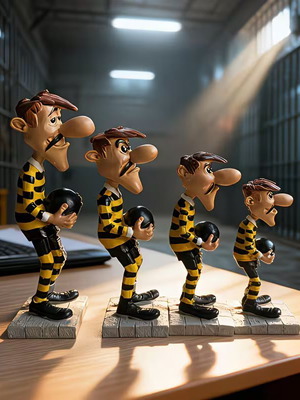 Dalton Brothers (Lucky Luke) 3D Σετ 4 Αγαλματιδίων Καινούργιο