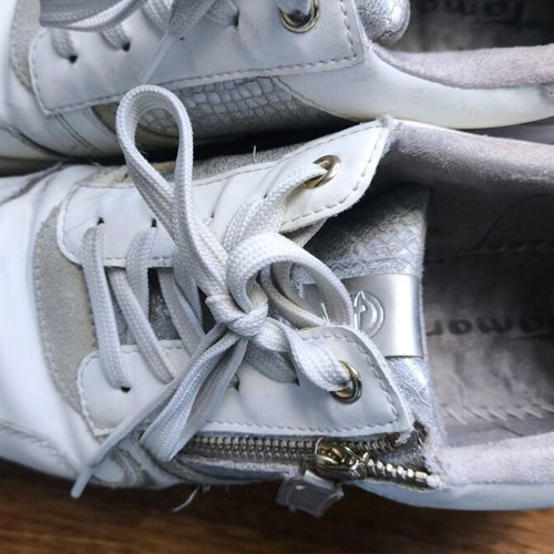 Tamaris athletic shoes used, size 40, white leather