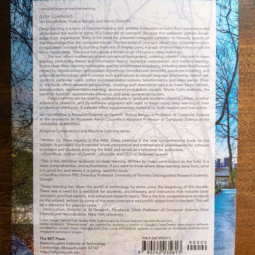 Deep Learning book MIT Press like new, English